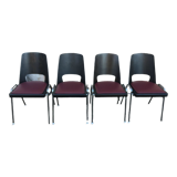 Suite of 4 Baumann chairs, Manhattan model