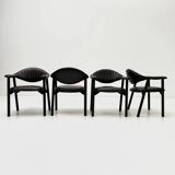 1986s Set of 4 vintage chairs 'Ds-203/01' by Ludwig Roner for De Sede