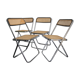 Set of 4 folding cane chairs