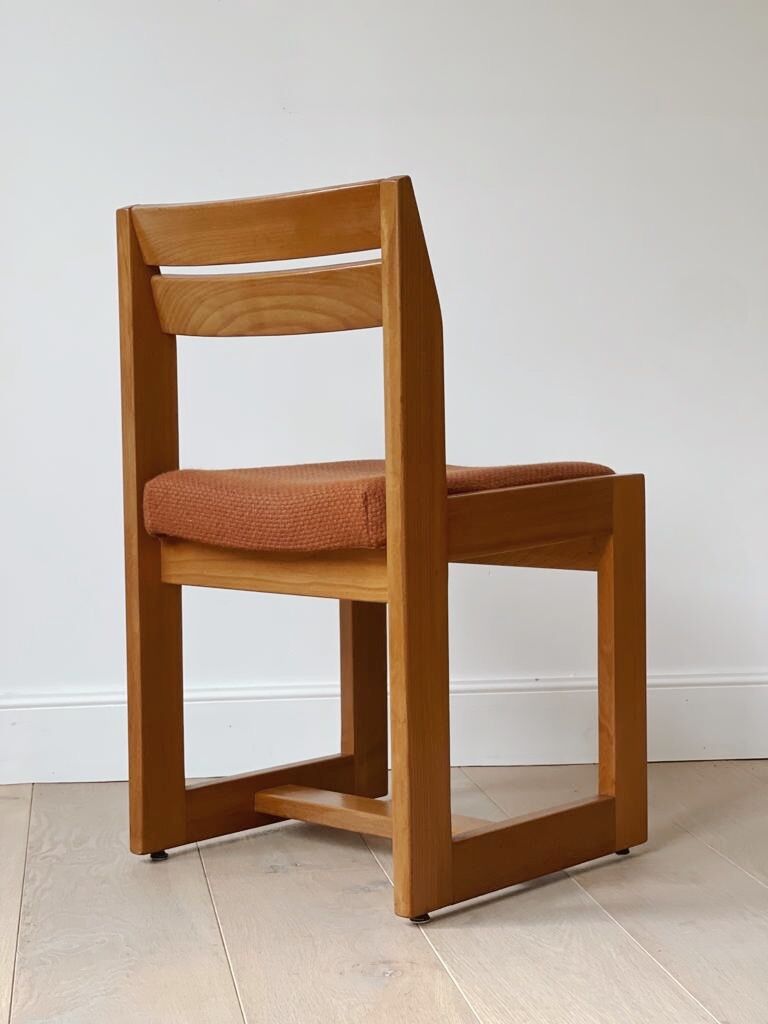 Lot de 4 chaises vintage en orme