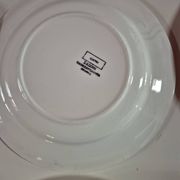 Set of 17 vintage Sarreguemines plates – Capri Ligoin model – orange