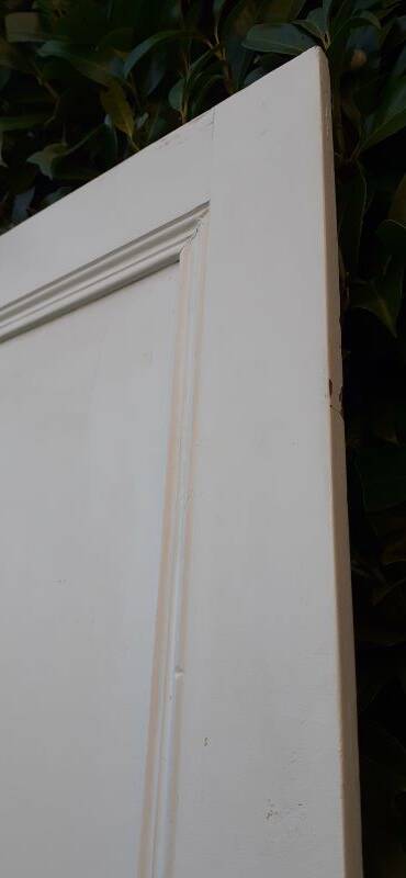 Communication door h216.5x87cm old paneled, molded