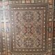 Antique Art Deco Bed Middle Eastern Damascene Inlaid Mother of Pearl Mosaic