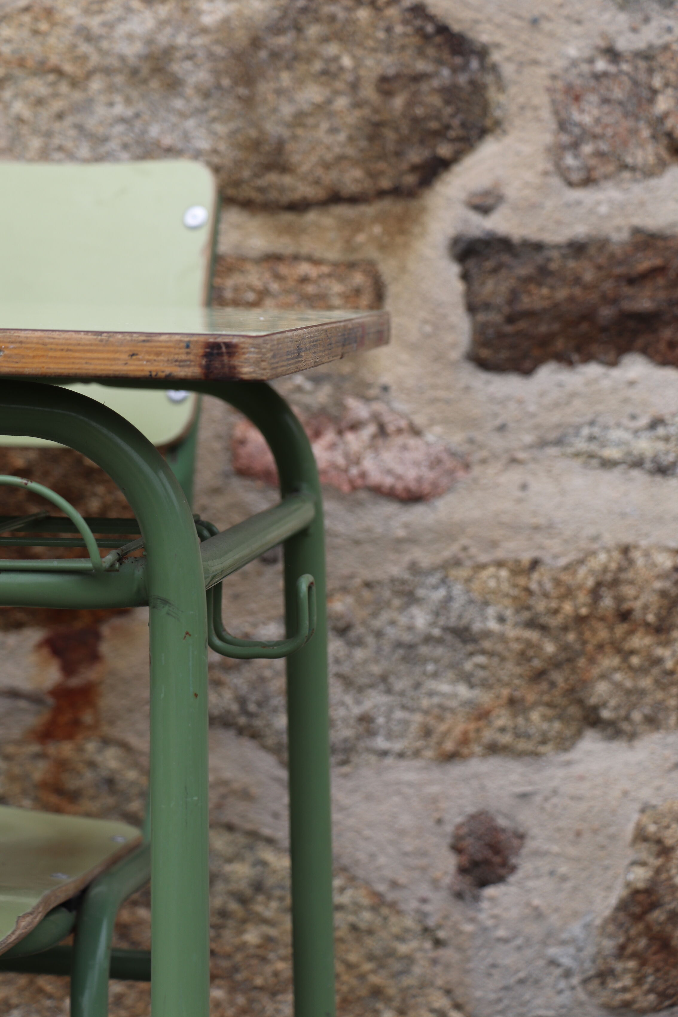 Italian vintage school desk and chair