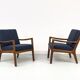 Fauteuils Senator en Teck et Laine par Ole Wanscher pour France & Søn, 1960s