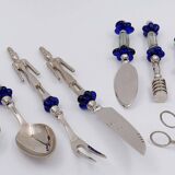 9-piece glass flower cutlery set