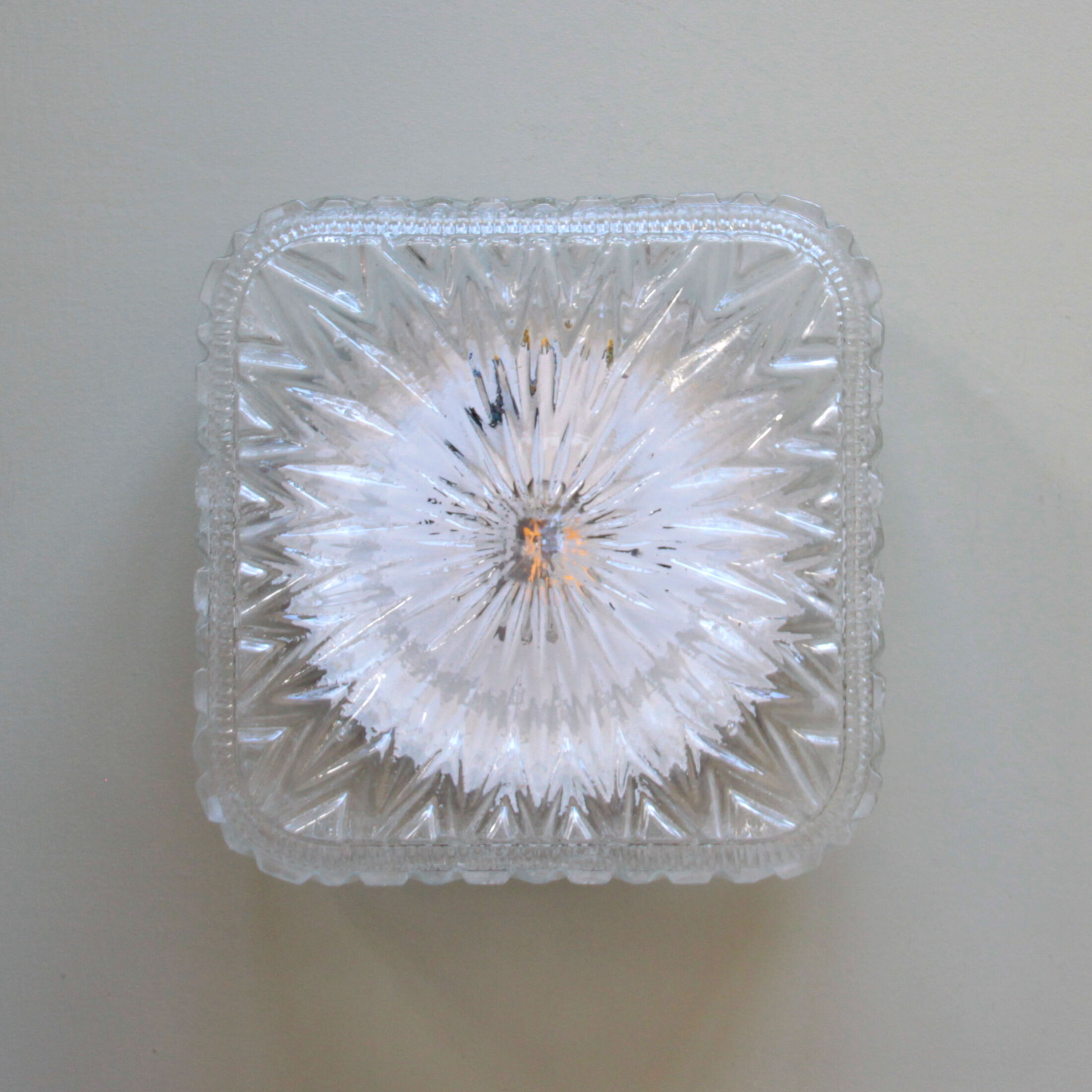 Applique murale plafonnier verre minimaliste 1970 1980, années 70-80