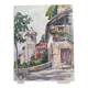Aquarelle sur papier "Santa Caterina Del Sasso, Lac Majeur, Italie" Signée, André Duculty (1912-1990)