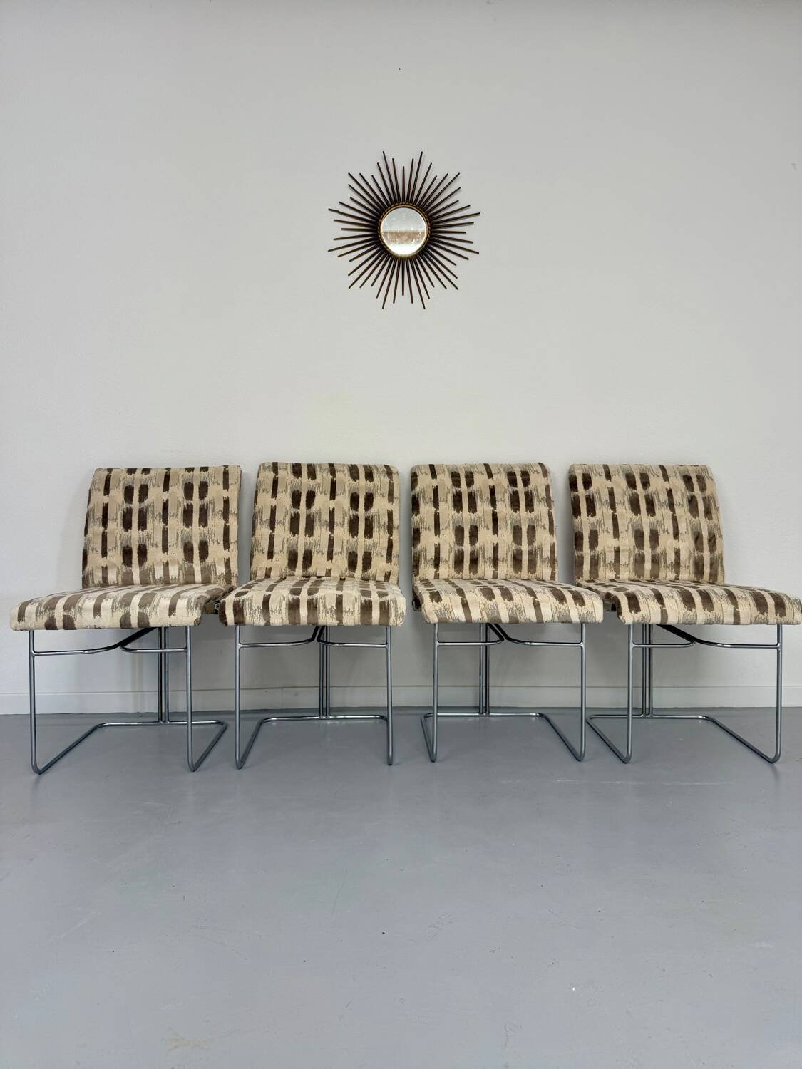 Set of 4 old Saporiti Italia chairs from the 1970s, Ernes design