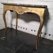 Console/table de milieu style Louis XV doré XIXè 