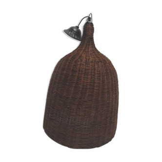 Rattan hanging lamp