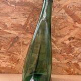 Antique Dame Jeanne Bottle Pressed Glass Green Transparent Vintage