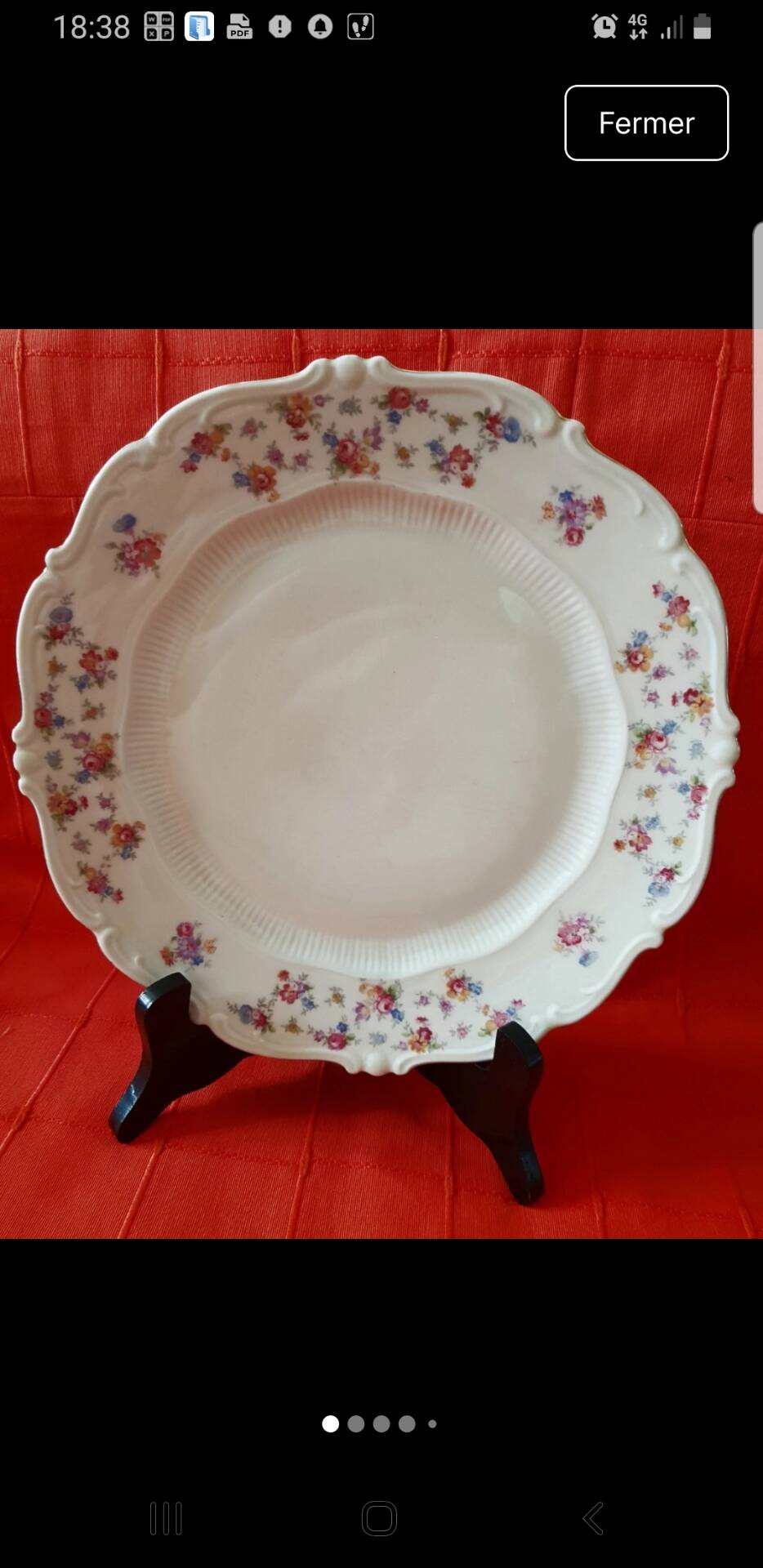 Lot de 2 assiettes plates vintage, Schirnding Bavière