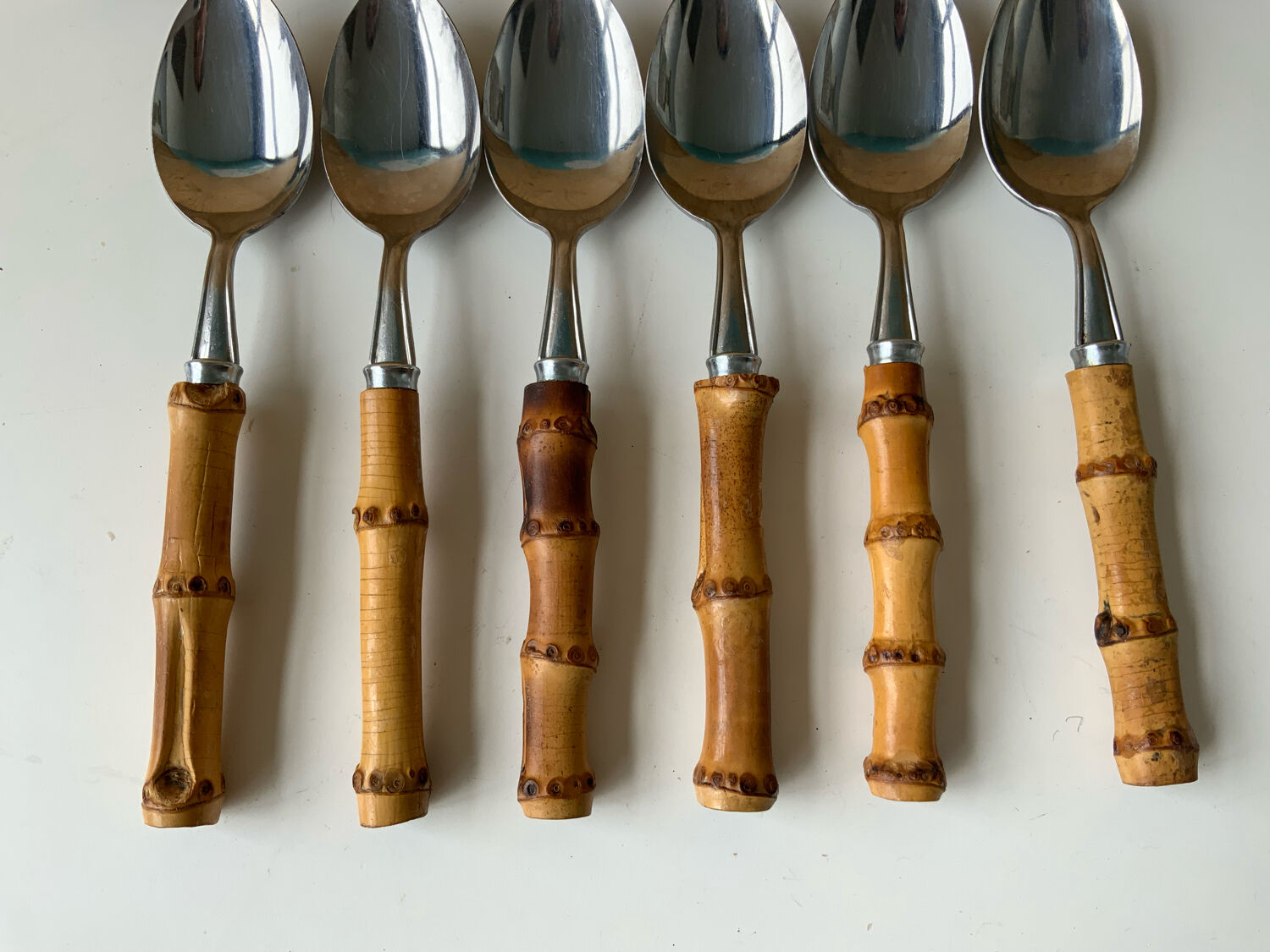 Vintage bamboo cutlery set