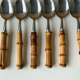 Vintage bamboo cutlery set