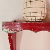 Wall shelf in garnet red wood
