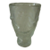 Frosted glass vase with a relief decoration of cherries.