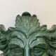Mask wall sculpture head of Poseidon Neptune ceramic bronze green fountain mouth
