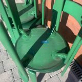 6 Bruno Rey Kush & co Green Stackable Chairs Circa 1970