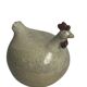 Large beige ceramic hen decoration, 20th century