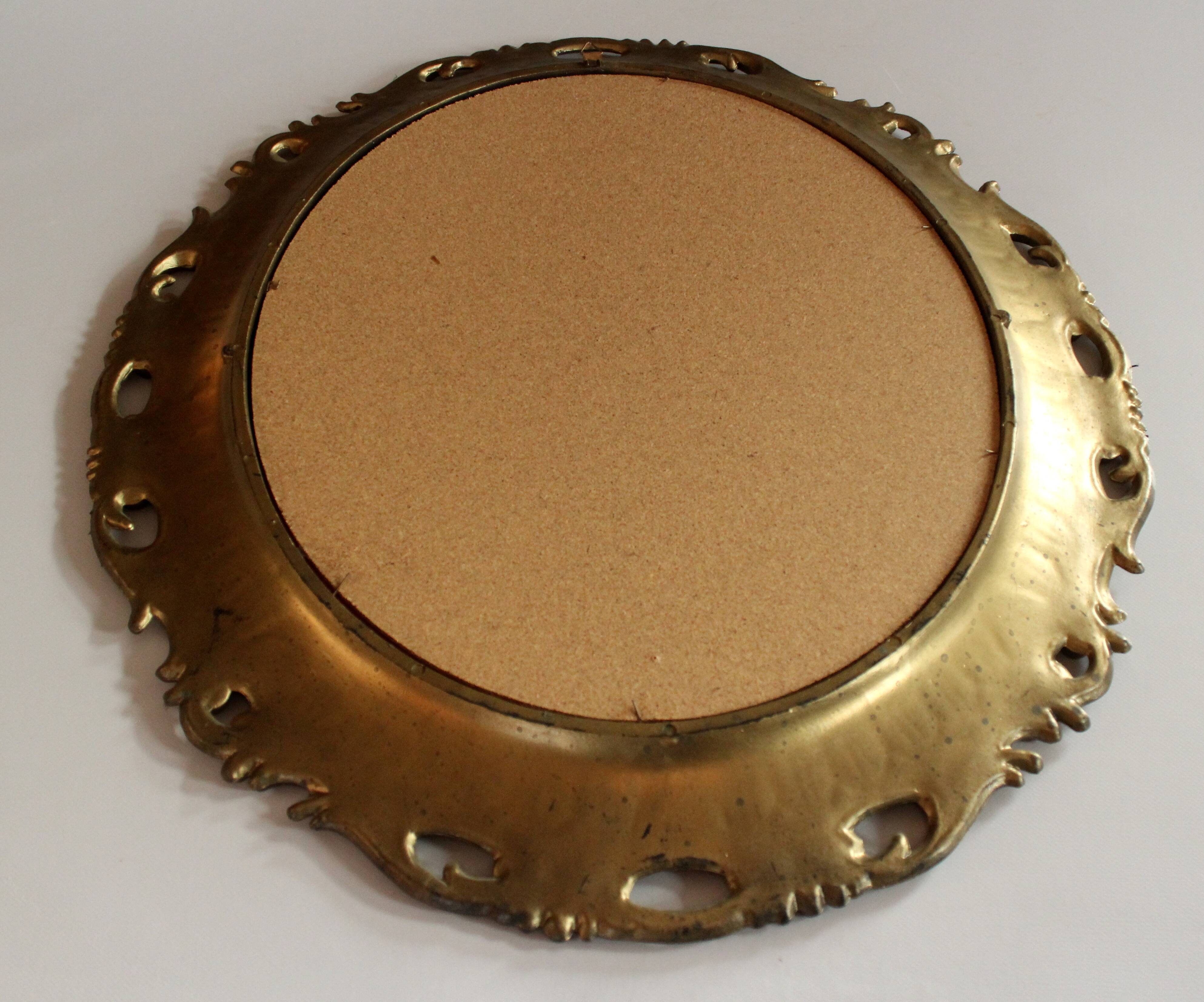 Miroir mural en bois - style florentin - vintage des années 70