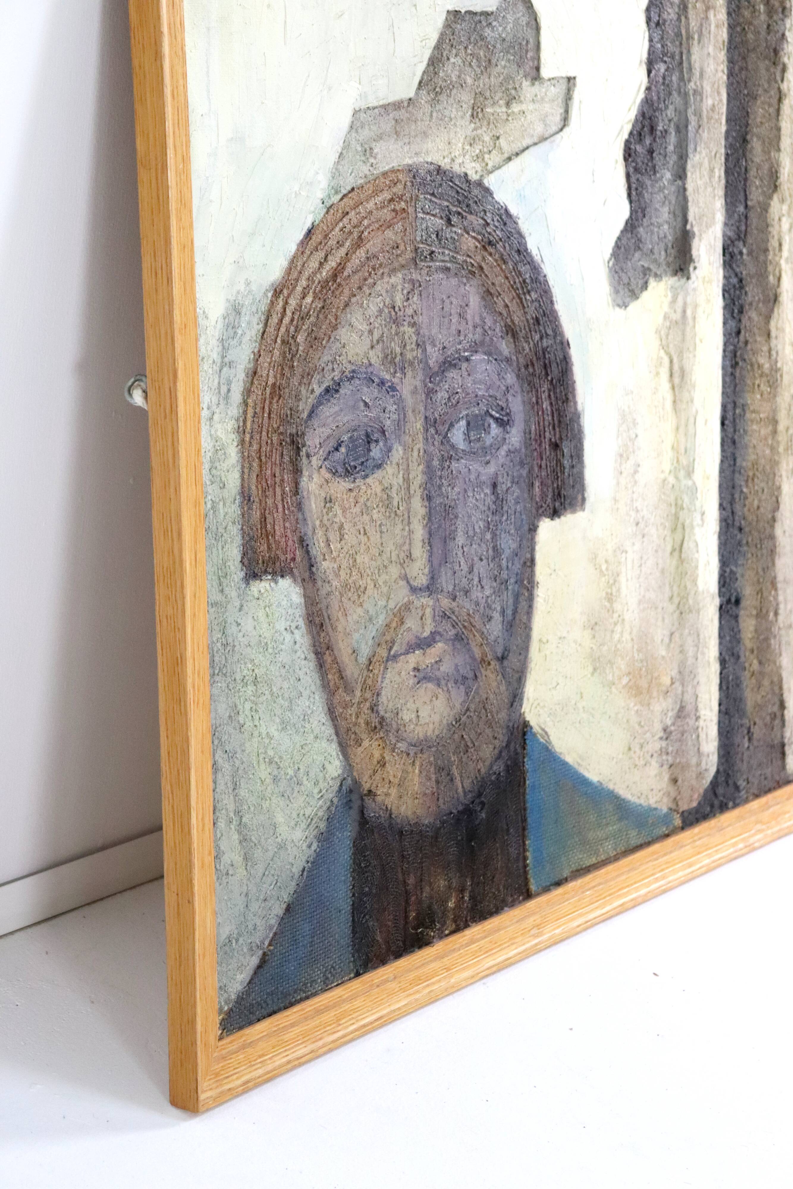 Mid century schilderij 'spaanse jezus'