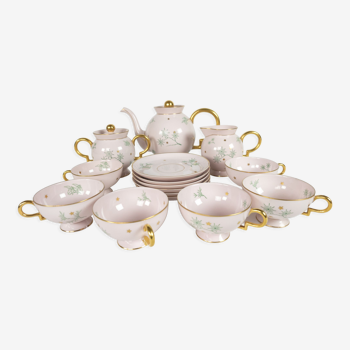 Johann Haviland Bavaria 9 piece service 24 kt gold porcelain 1st half 20th century