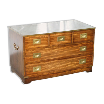 Commode Reprodux Bevan Funnell avec dessus en cuir