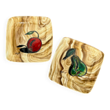 Pair of plates signed Grandjean Jourdan