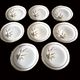 Set of 8 vintage dessert plates in porcelain – Wheat Ear pattern
