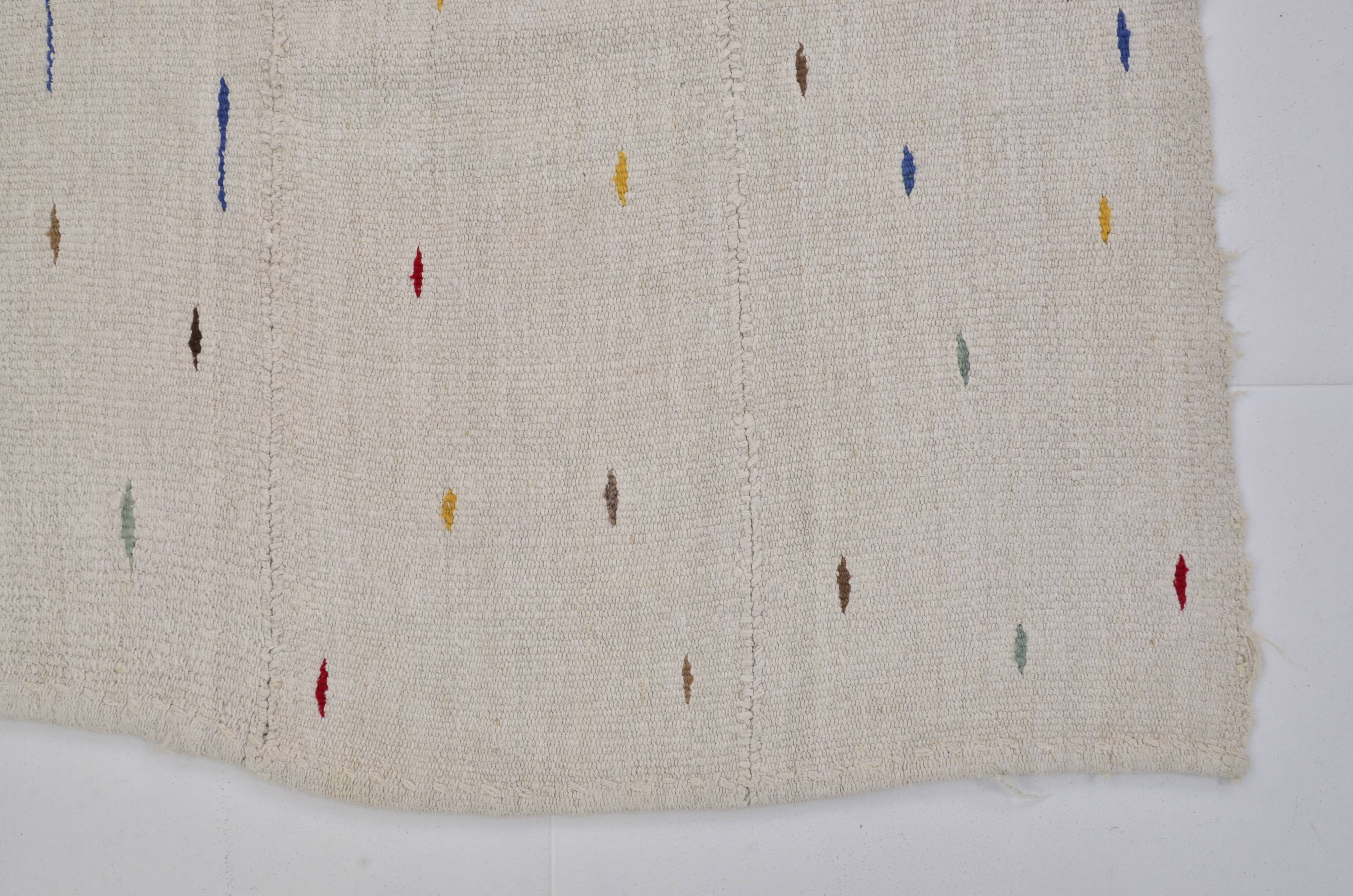 Anatolian Decorative Tribal Hemp Kilim Rug  sku 3652