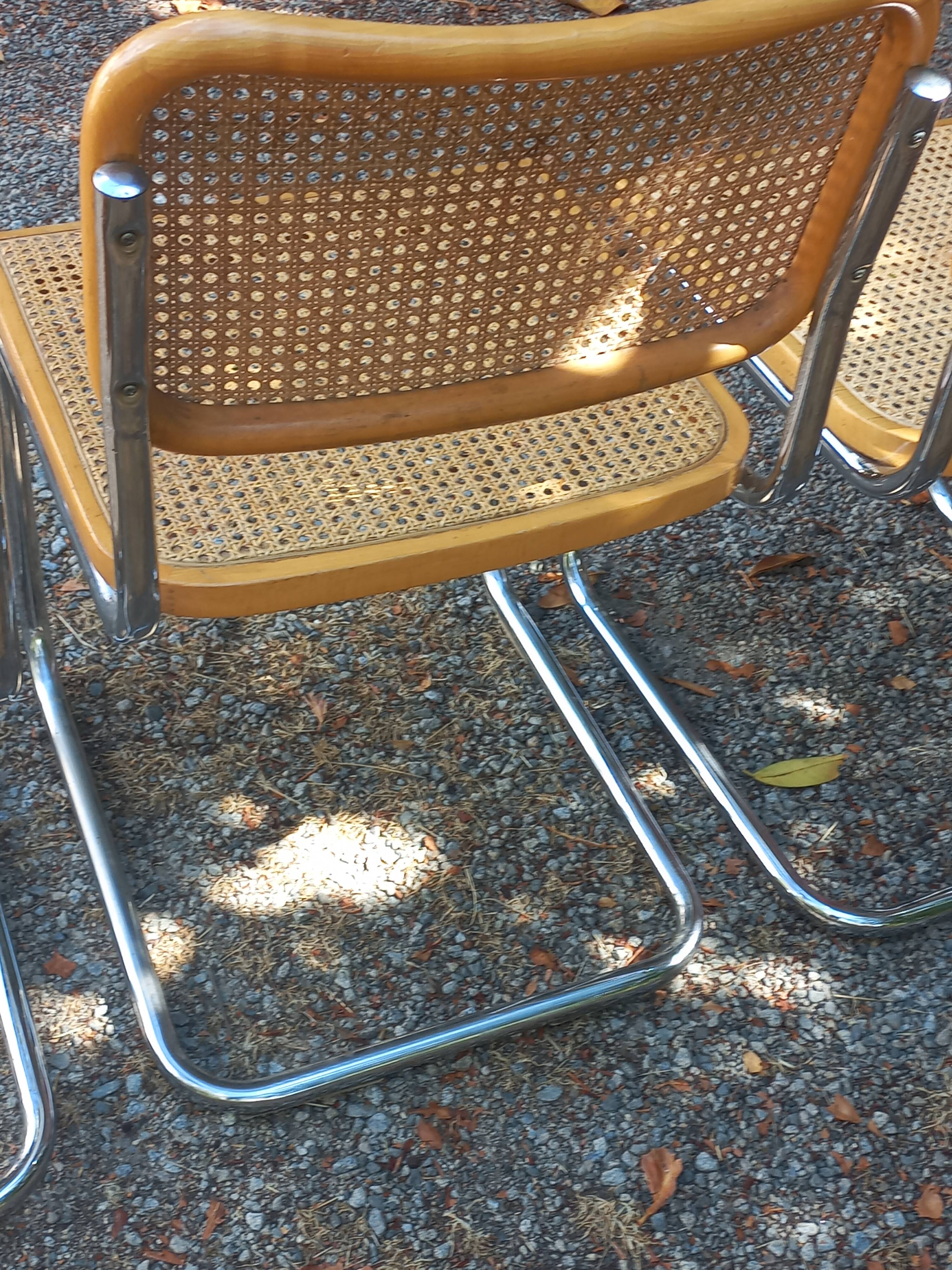 Set of 3 Cesca B32 chairs by Marcel Breuer