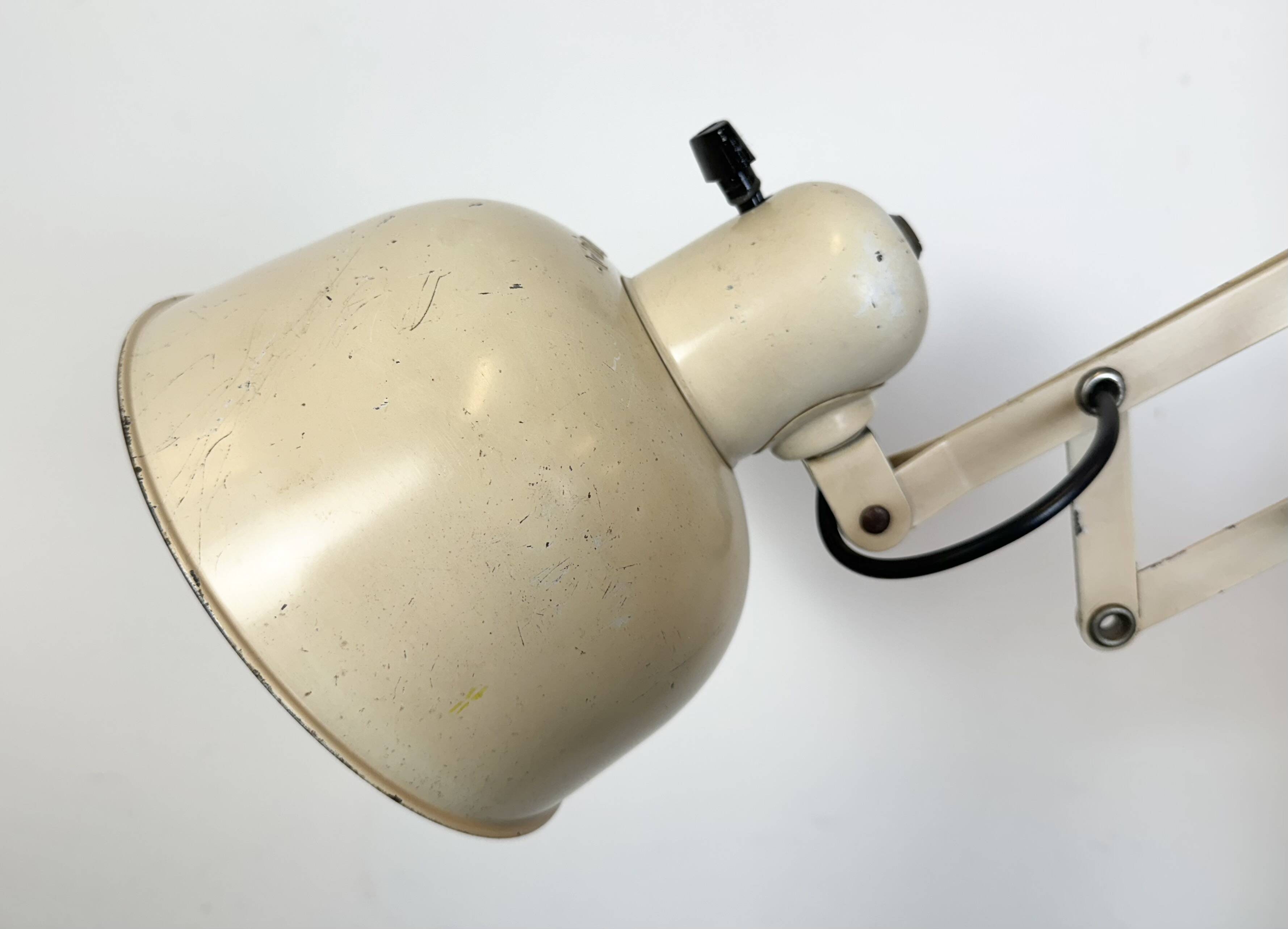 Applique Murale Industrielle Mid-Century Beige de Wila Leuchten, 1960s