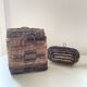 Panier asiatique en rotin avec couvercle 23×18 cm