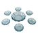Set of glass bowls, Italian design, 1970s, made in Italy