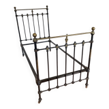 Victorian bed wrought iron and brass