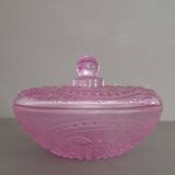 old vintage pink candy box or sugar bowl