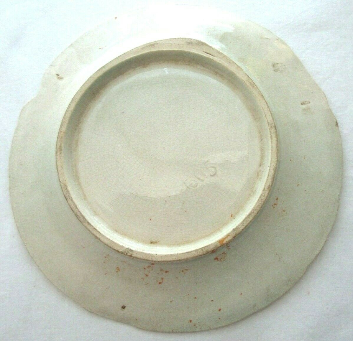 Assiette en barbotine production five-lille artichauts et asperges