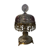 Vintage Parisian lamp with stamps and chiseled crystal