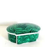 Malachite style porcelain box
