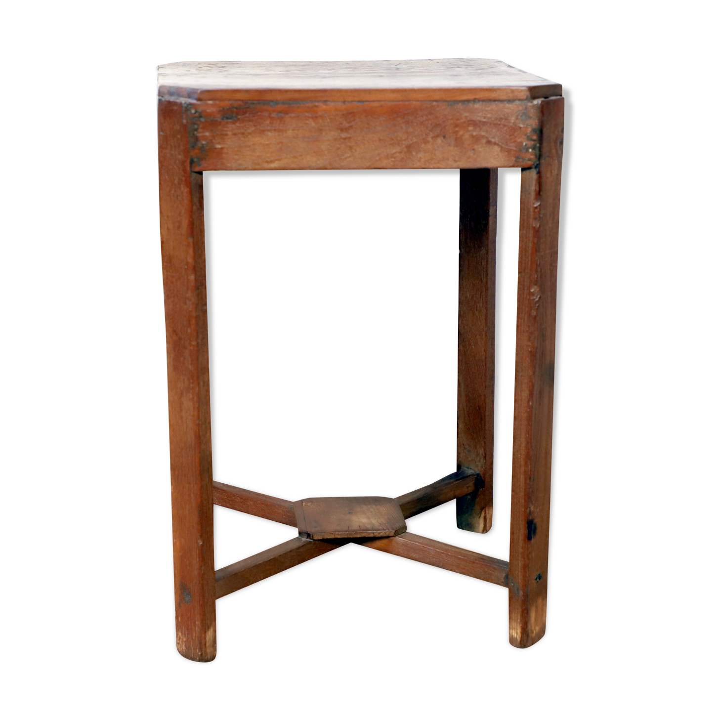 Table de chevet Art déco en teck birman
