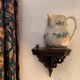 Small old wall console in carved wood, master harness, 19th century