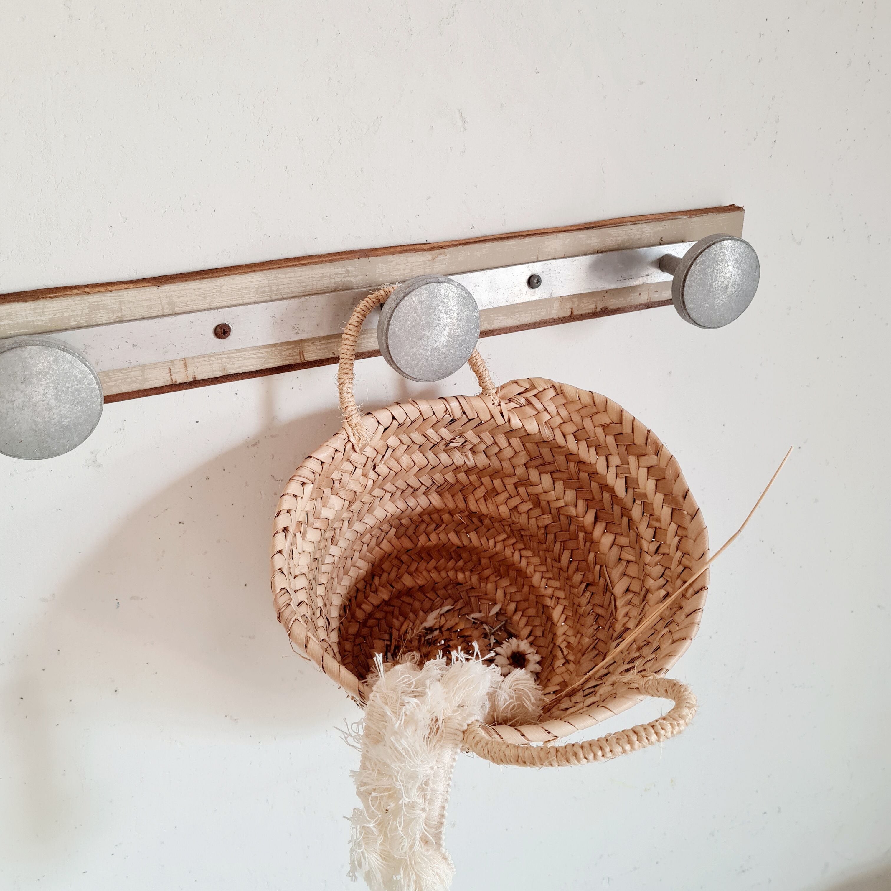Old coat rack wood and metal