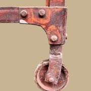 Old industrial shelf, workshop furniture