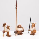 Jouets en teck vikings Kay Bojesen Danemark années 1960