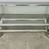 Table basse rectangulaire chromé style vintage 70'S