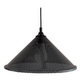 Postmodern perforated metal hanging lamp from the 80s