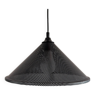 Lampe à suspension postmoderne en métal perforé des années 80