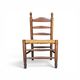 3 x Antique provincial ladderback child's chair / rush seat / 1930s