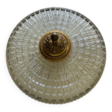 Brass and glass ceiling light